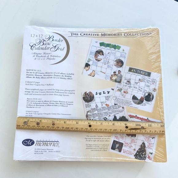 Creative Memories CM Border Basic Calendar Grid Scrapbook Pages 12x12 rcm-12cl - Picture 3 of 11